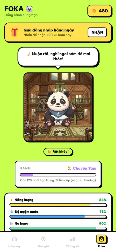 Màn hình Foka & Cửa hàng trong ứng dụng